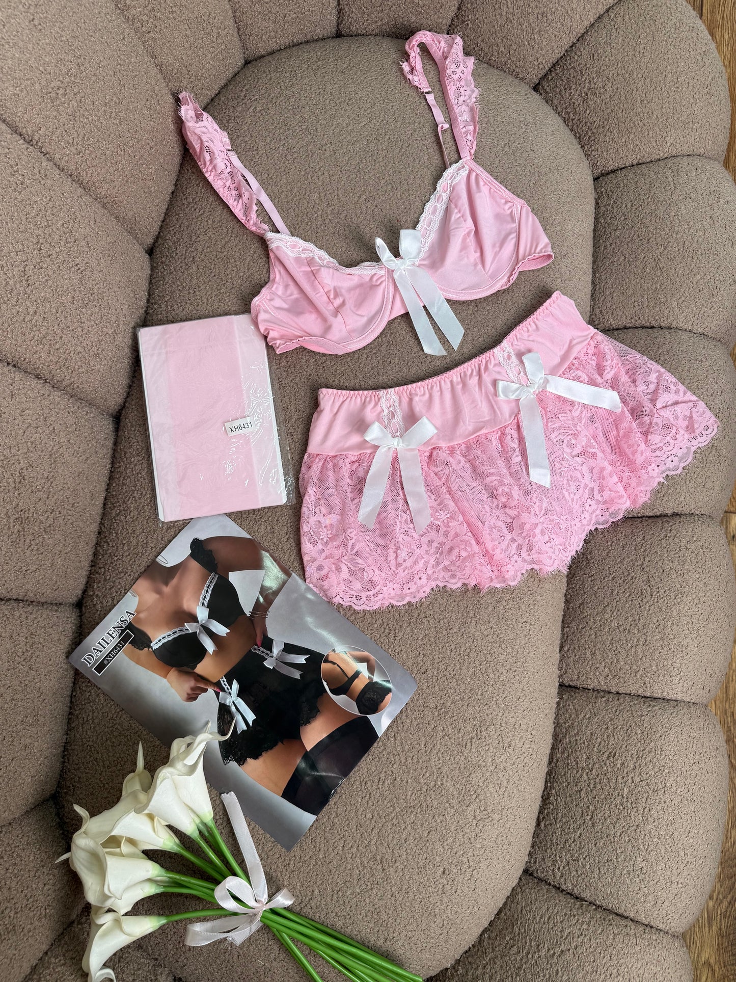 🎀 طقم الدانتيل الملكي ✨