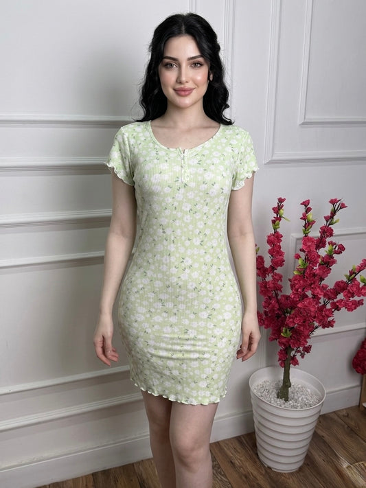 فستان صيفي بنقشة الأزهار 🌸👗