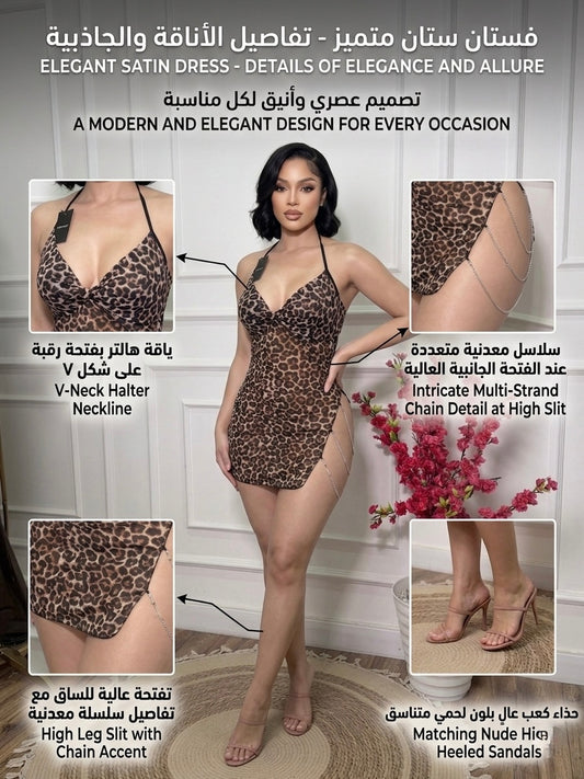 فستان سحر الأنوثة الجريئة 🐆✨