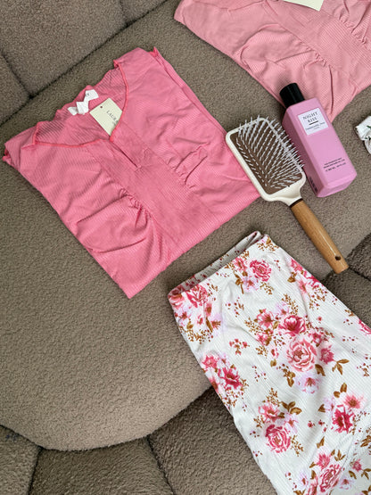 بيجامة أناقة الراحة✨🌸